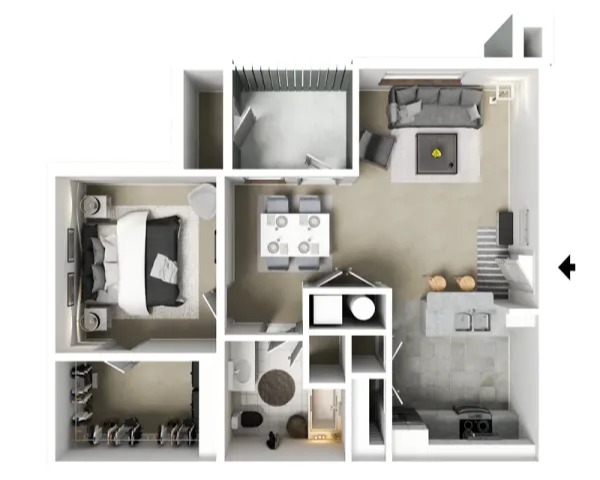 1 Bedroom Floor Plan